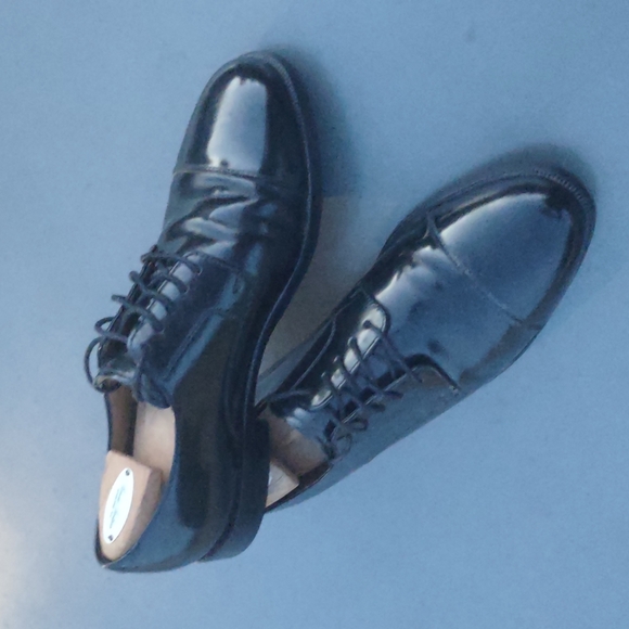 Cole Haan/Vibram® Men’s Caldwell Derby Black Leather Cap Toe Lace Up Oxford - Picture 13 of 17